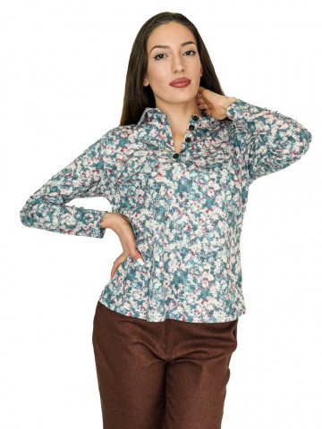 Трикотажна блуза с копчета Трикотажна блуза с копчета